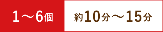 1~6個・約10分~15分